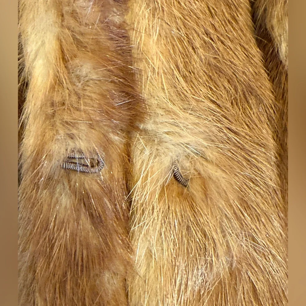 Vintage 50’s/60’s honey brown/whiskey colored mink fur “swing coat”/stroller - Picture 11 of 13